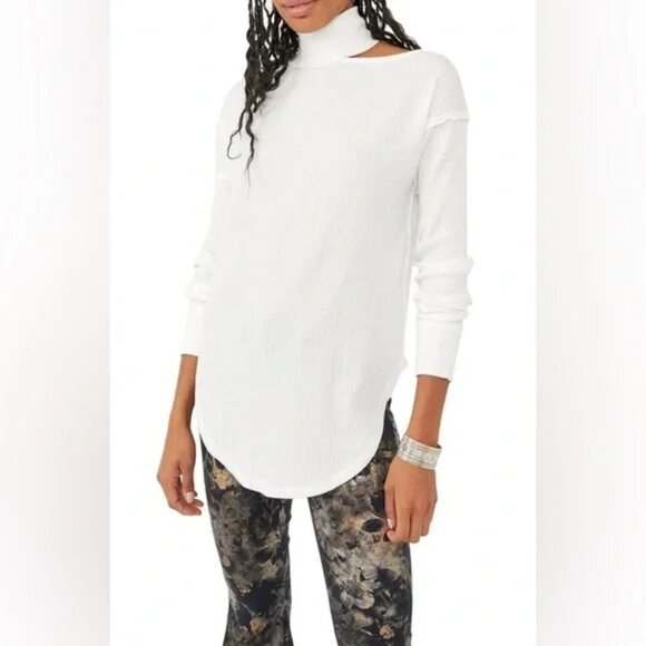 Free People Tops - Free People We The Free Just for You Cutout Thermal Turtleneck - FrenchNilla - M